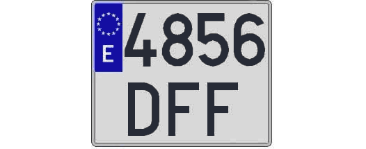 4856DFF matricula cuadrada