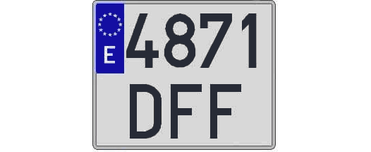 4871DFF matricula cuadrada