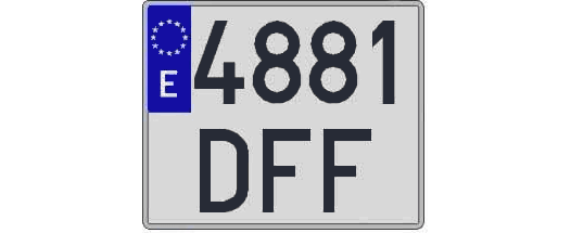 4881DFF matricula cuadrada