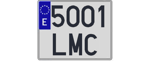 5001LMC matricula cuadrada