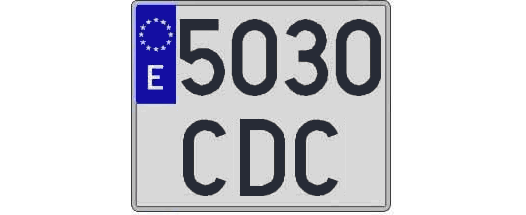5030CDC matricula cuadrada
