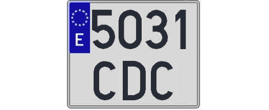 5031CDC matricula cuadrada
