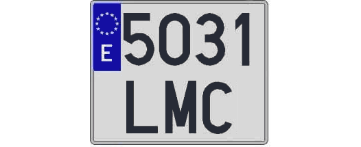 5031LMC matricula cuadrada