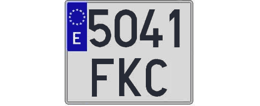 5041FKC matricula cuadrada