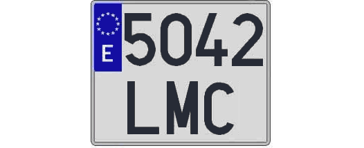 5042LMC matricula cuadrada