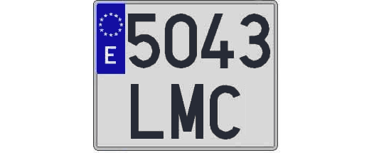 5043LMC matricula cuadrada