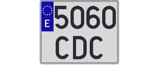 5060CDC matricula cuadrada