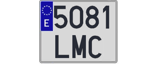 5081LMC matricula cuadrada