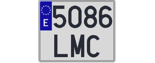 5086LMC matricula cuadrada