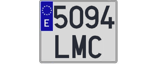 5094LMC matricula cuadrada