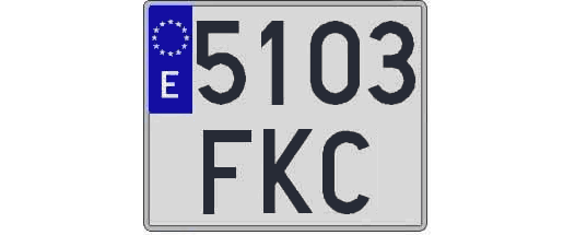 5103FKC matricula cuadrada