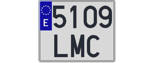 5109LMC matricula cuadrada