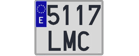 5117LMC matricula cuadrada