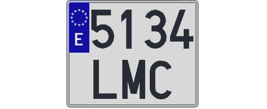 5134LMC matricula cuadrada