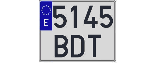 5145BDT matricula cuadrada