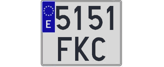 5151FKC matricula cuadrada