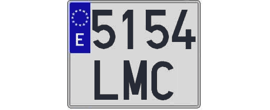 5154LMC matricula cuadrada