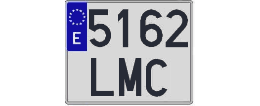 5162LMC matricula cuadrada