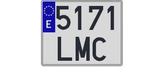 5171LMC matricula cuadrada