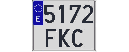 5172FKC matricula cuadrada