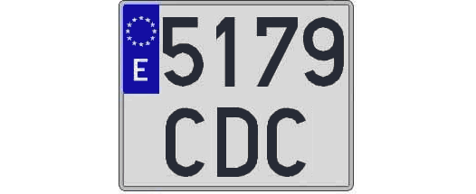 5179CDC matricula cuadrada