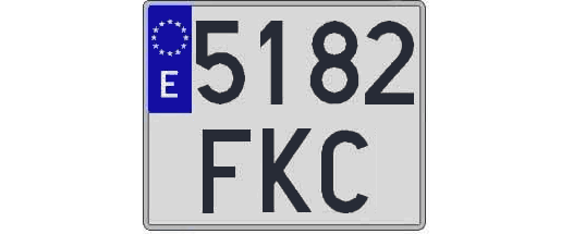 5182FKC matricula cuadrada