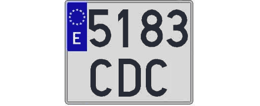 5183CDC matricula cuadrada