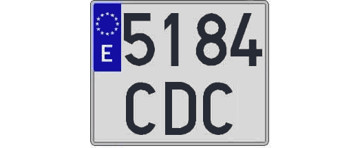 5184CDC matricula cuadrada