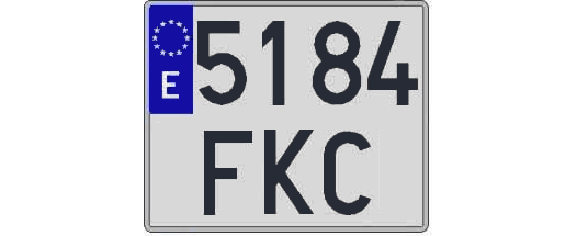 5184FKC matricula cuadrada