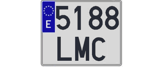 5188LMC matricula cuadrada