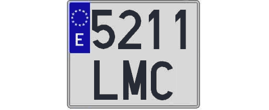 5211LMC matricula cuadrada