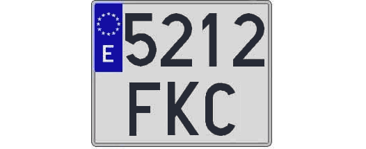 5212FKC matricula cuadrada