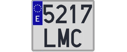 5217LMC matricula cuadrada