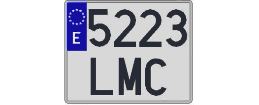 5223LMC matricula cuadrada