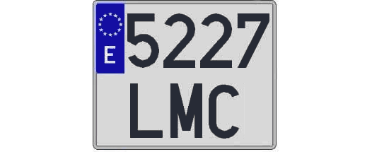 5227LMC matricula cuadrada