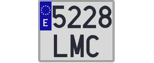 5228LMC matricula cuadrada