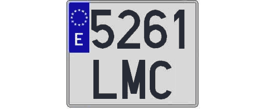 5261LMC matricula cuadrada