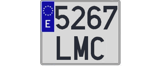 5267LMC matricula cuadrada