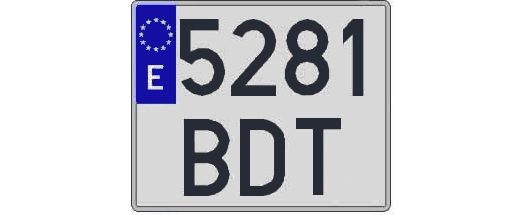 5281BDT matricula cuadrada