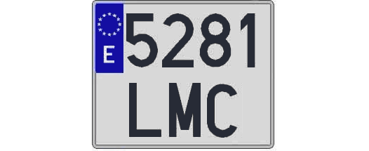 5281LMC matricula cuadrada