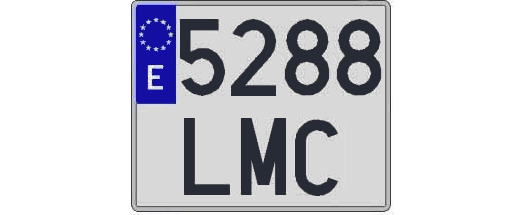 5288LMC matricula cuadrada