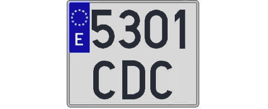 5301CDC matricula cuadrada