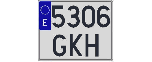 5306GKH matricula cuadrada
