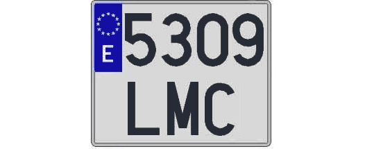 5309LMC matricula cuadrada