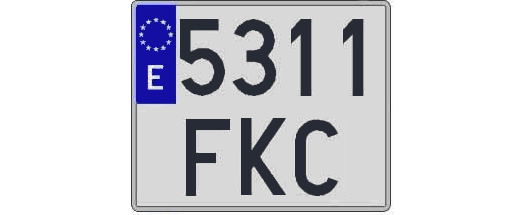 5311FKC matricula cuadrada