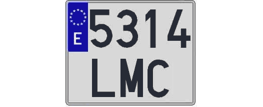 5314LMC matricula cuadrada