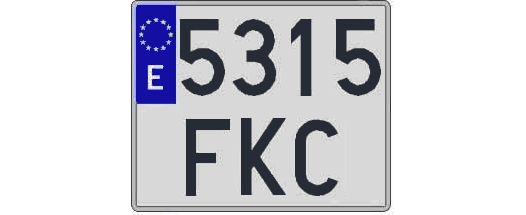 5315FKC matricula cuadrada