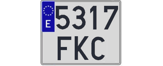 5317FKC matricula cuadrada