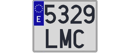 5329LMC matricula cuadrada