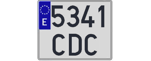 5341CDC matricula cuadrada